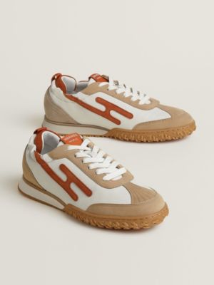 HERMES スニーカー ホワイト オレンジ Jet sneaker | Hermès USA